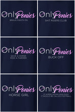 Load image into Gallery viewer, Only Ponies With Slogan Navy Hoodie