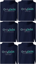 Load image into Gallery viewer, Only Shoots With Slogan Navy Hoodie