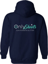 Load image into Gallery viewer, Only Shoots With Slogan Navy Hoodie