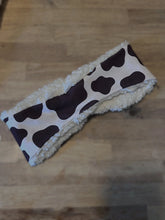 Load image into Gallery viewer, Handmade cow print ear warmers
