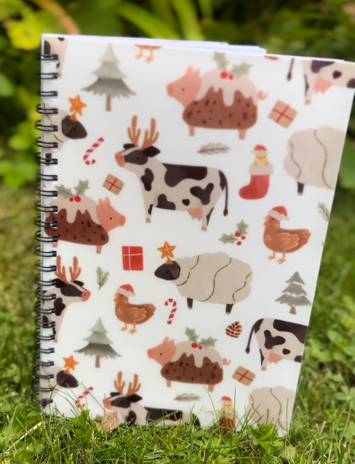 Farmyard Christmas a5 notebook