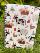 Load image into Gallery viewer, Farmyard Christmas a5 notebook
