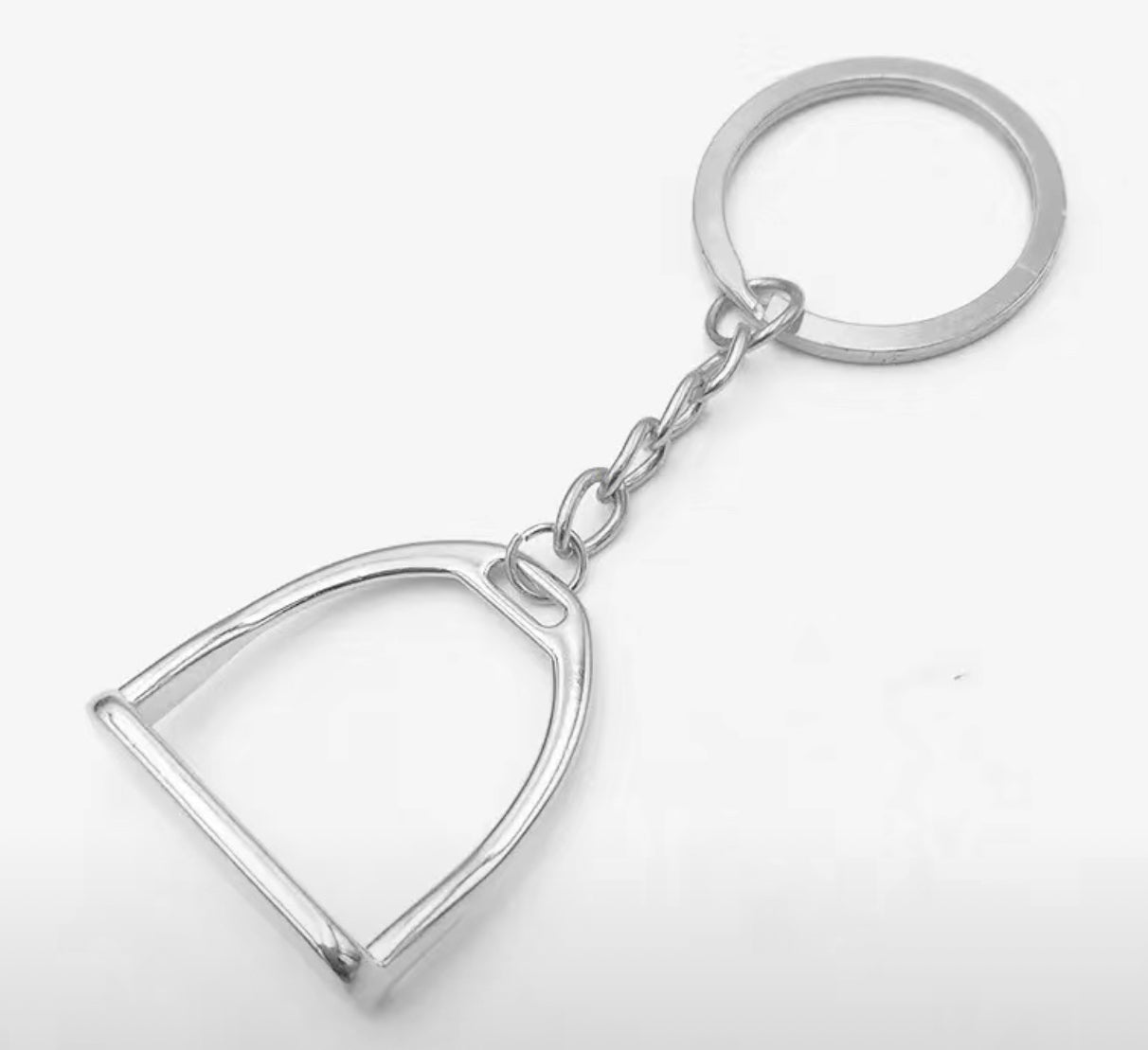 Silver Stirrup Keyring