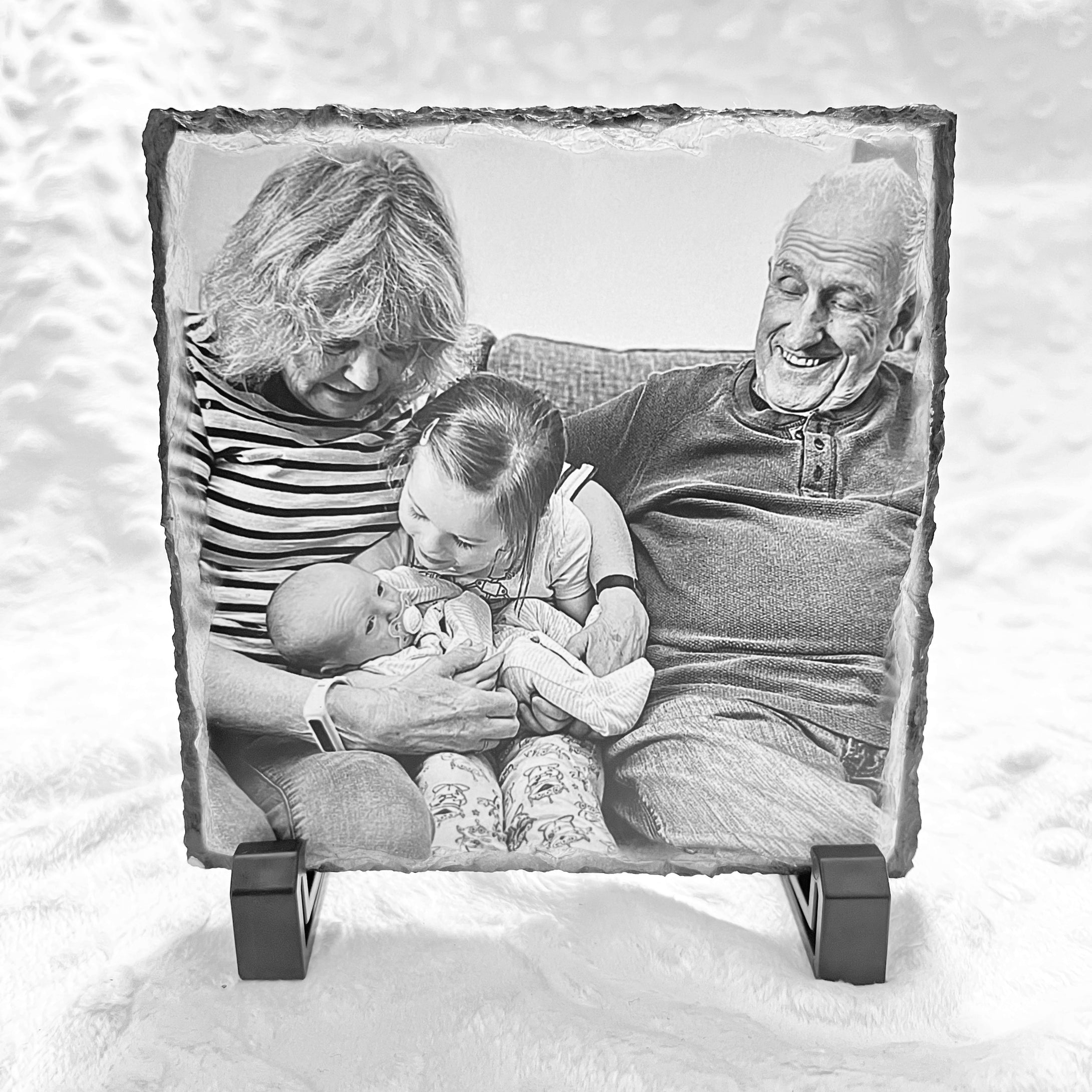 14x14cm Photo slate with stand