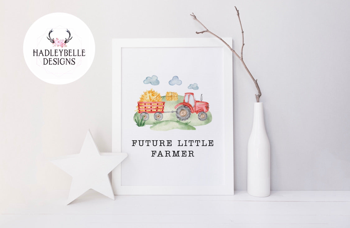 Future Little Farmer - A4 Nursery Print